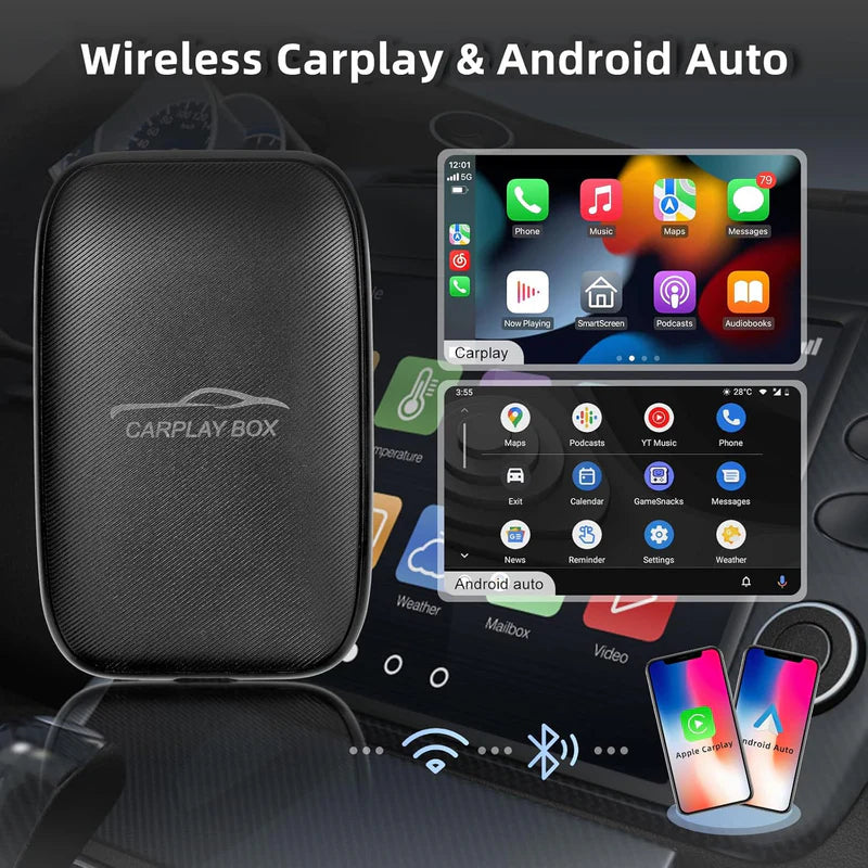 Smart Wireless CarPlay Adapter – Instant Apple CarPlay & Android Auto